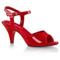 Sale BELLE-309 Fabulicious ankle strap sandal red patent with leather insole 39