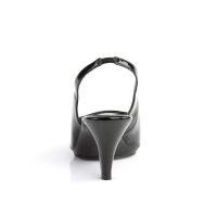 Sale BELLE-368 Fabulicious Damen Peep Toe Slingback Pumps schwarz Lack 36