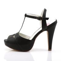 Sale BETTIE-23 Pin Up Couture Plateau T-Riemchen High-Heels Sandalette schwarz Lederoptik 35