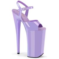 BEYOND-009 Pleaser vegane High Heels Stiletto Plateausandaletten lavendel Lack