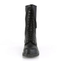 Sale BOLT-300 vegane DemoniaCult Damen 14-Loch Schnürstiefel schwarz Lederoptik 38