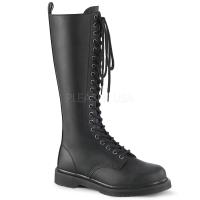 Sale BOLT-400 vegane DemoniaCult Damen 20-Loch Schnürstiefel schwarz Lederoptik 39
