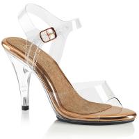 CARESS-408 elegante Fabulicious High-Heels Sandaletten klar roségold