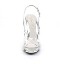 CARESS-450 sexy Fabulicious High-Heels Slingback Sandaletten transparent silber
