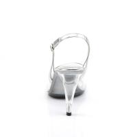 CARESS-450 sexy Fabulicious High-Heels Slingback Sandaletten transparent silber