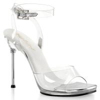 CHIC-06 Fabulicious High-Heels Sandaletten klar mit Lederinnensohle und Metallabsatz