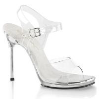 CHIC-08 Fabulicious High-Heels Sandaletten transparente Fesselriemchen