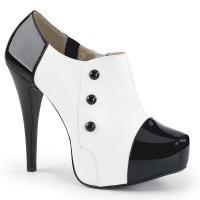 CHLOE-11 Pleaser high heels platform Oxford pump black white patent