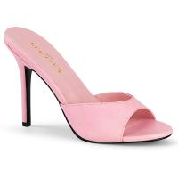 CLASSIQUE-01 Pleaser high heels peep toe slide baby pink matte