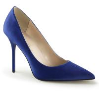 CLASSIQUE-20 Pleaser Damen High-Heels Pumps royalblau Satin vorn spitz geschnitten