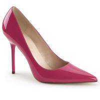 CLASSIQUE-20 Pleaser Damen High-Heels Pumps hotpink Lack vorn spitz geschnitten