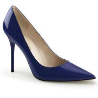 CLASSIQUE-20 Pleaser high heels pointed toe classic pump navy blue patent