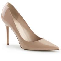 CLASSIQUE-20 Pleaser high heels pointed toe classic pump nude patent