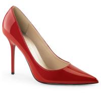 CLASSIQUE-20 Pleaser high heels pointed toe classic pump red patent