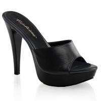 Sale COCKTAIL-501L Fabulicious High-Heels Plateaupantoletten schwarz Echtleder 40