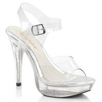 COCKTAIL-508MG Fabulicious high heels platform ankle strap sandal clear mini glitters