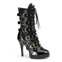 COP-911 Funtasma High Heels Stiefel Karneval Polizei Look schwarz Lack Lederlook