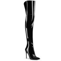 Sale COURTLY-3012 Pleaser High-Heels Overkneestiefel schwarz Lack Reißverschluss hinten 41