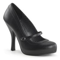 CUTIEPIE-02 Pin Up Couture High-Heels Mary Jane Riemchenpumps schwarz Lederoptik