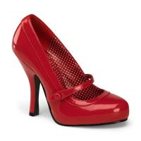 CUTIEPIE-02 Pin Up Couture high heels platform Mary Jane pump red patent