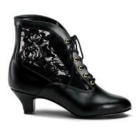 Sale DAME-05 Funtasma ankle boot victorian lace design black matte lace 42