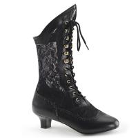 Sale DAME-115 Funtasma ankle boot victorian lace design black matte lace 38
