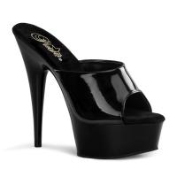 Sale DELIGHT-601 Pleaser High Heels platform slide black patent 38