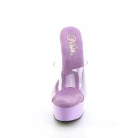 DELIGHT-601 Pleaser ladies high heels platform slide clear lavender