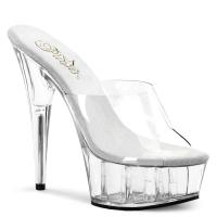 DELIGHT-601 Pleaser High Heels platform slide clear