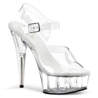 DELIGHT-608 elegant Pleaser High Heels platform sandal transparent