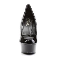 Sale DELIGHT-685 Pleaser Damen Stilettoabsatz High-Heels Plateaupumps schwarz Lack 38