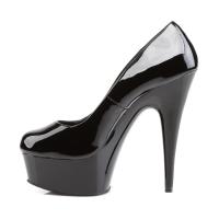 Sale DELIGHT-685 Pleaser Damen Stilettoabsatz High-Heels Plateaupumps schwarz Lack 38