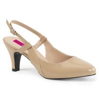 Sale DIVINE-418 elegante Pleaser Pink Label Damen Slingback Pumps creme Lack