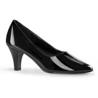 Sale DIVINE-420 elegante bequeme Pleaser Pink Label Damen Pumps schwarz Lack 41