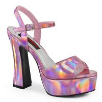 DOLLY-09 DemoniaCult high heels platform ankle strap sandal pink hologram