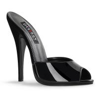 DOMINA-101 Devious high heels mules black patent