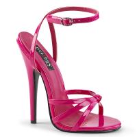 DOMINA-108 Devious high heels ankle wrap sandal hot pink patent