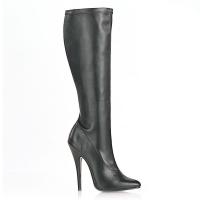 DOMINA-2000 sexy Devious Stilettoabsatz High Heels Stiefel schwarz Lederoptik