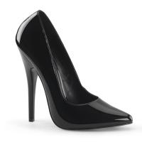 DOMINA-420 elegante Devious Damen High Heels Pumps Stilettoabsatz schwarz Lack
