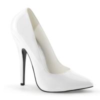 DOMINA-420 elegante Devious Damen High Heels Pumps mit Stilettoabsatz weiß Lack