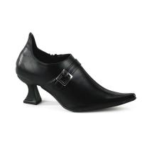 ELF-05 Funtasma knöchelhohe Damen Pumps Elfenoptik schwarz Lederimitat Kitten Absatz