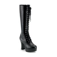 EXOTICA-2020 robuste Funtasma High-Heels Schnür-Plateaustiefel schwarz Lederoptik