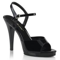 Sale FLAIR-409 Fabulicious High-Heels Knöchelriemchen Sandaletten schwarz Lack 42