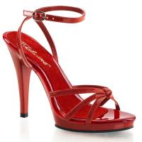 FLAIR-436 Fabulicious High-Heels Sandaletten Fesselriemchen rot Lack