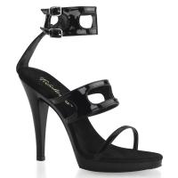 FLAIR-458 Fabulicious High-Heels Fersensteg Riemchensandaletten schwarz Lack