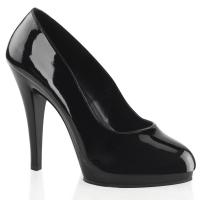 FLAIR-480 Pleaser Pink Label high heels platform pump black patent