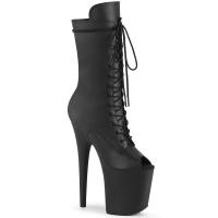 Sale FLAMINGO-1051WR Pleaser vegan platform mid calf boot black vegan leather 38