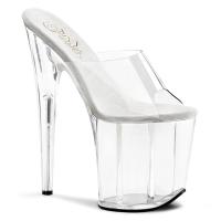 FLAMINGO-801 Pleaser high heels platform slide clear