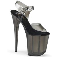 FLAMINGO-808N-T Pleaser high heels platform sandal black gradient smoke tinted