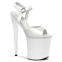 Sale FLAMINGO-809 Pleaser high heels platform sandal white patent 38